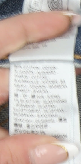 Levi's Premium Men's Blue 32x32 Straight Fit Distressed Jeans