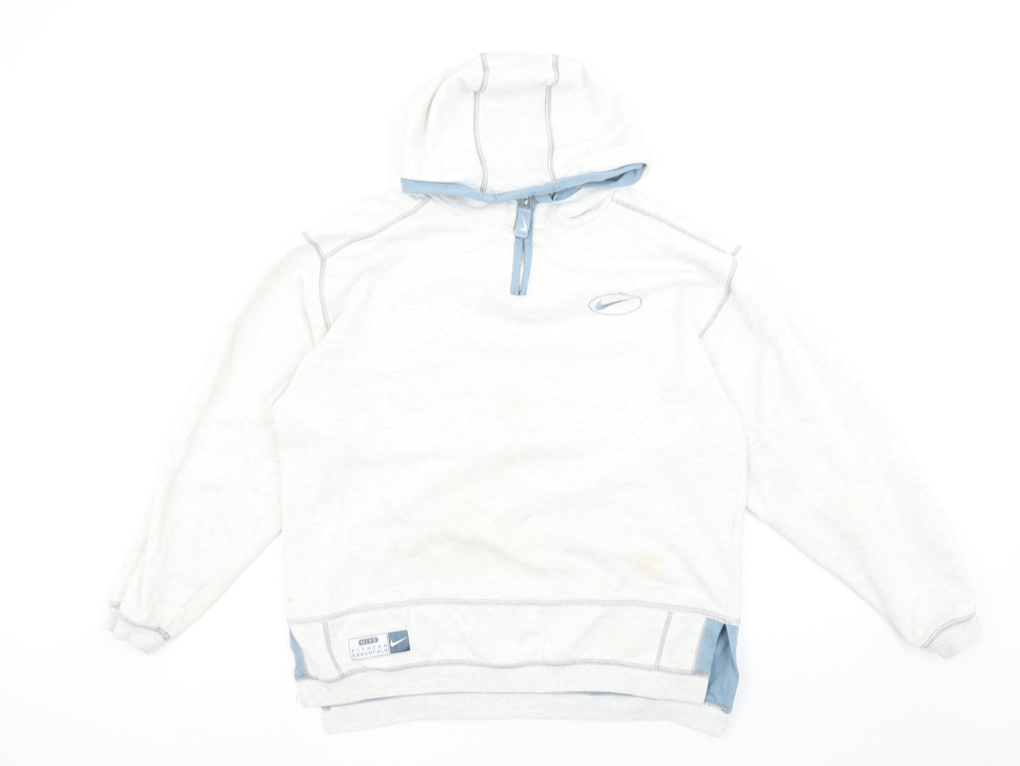 Nike Women’s Beige 1/4 Zip Hoodie Medium Cotton Blend Casual