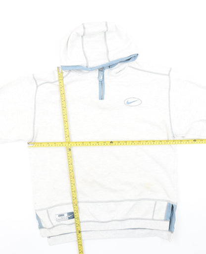 Nike Women’s Beige 1/4 Zip Hoodie Medium Cotton Blend Casual