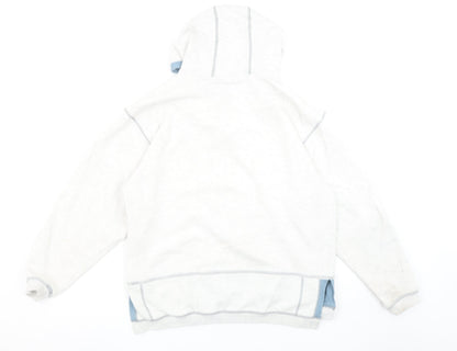 Nike Women’s Beige 1/4 Zip Hoodie Medium Cotton Blend Casual