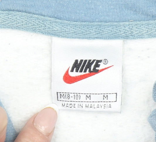 Nike Women’s Beige 1/4 Zip Hoodie Medium Cotton Blend Casual