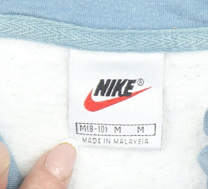 Nike Women’s Beige 1/4 Zip Hoodie Medium Cotton Blend Casual