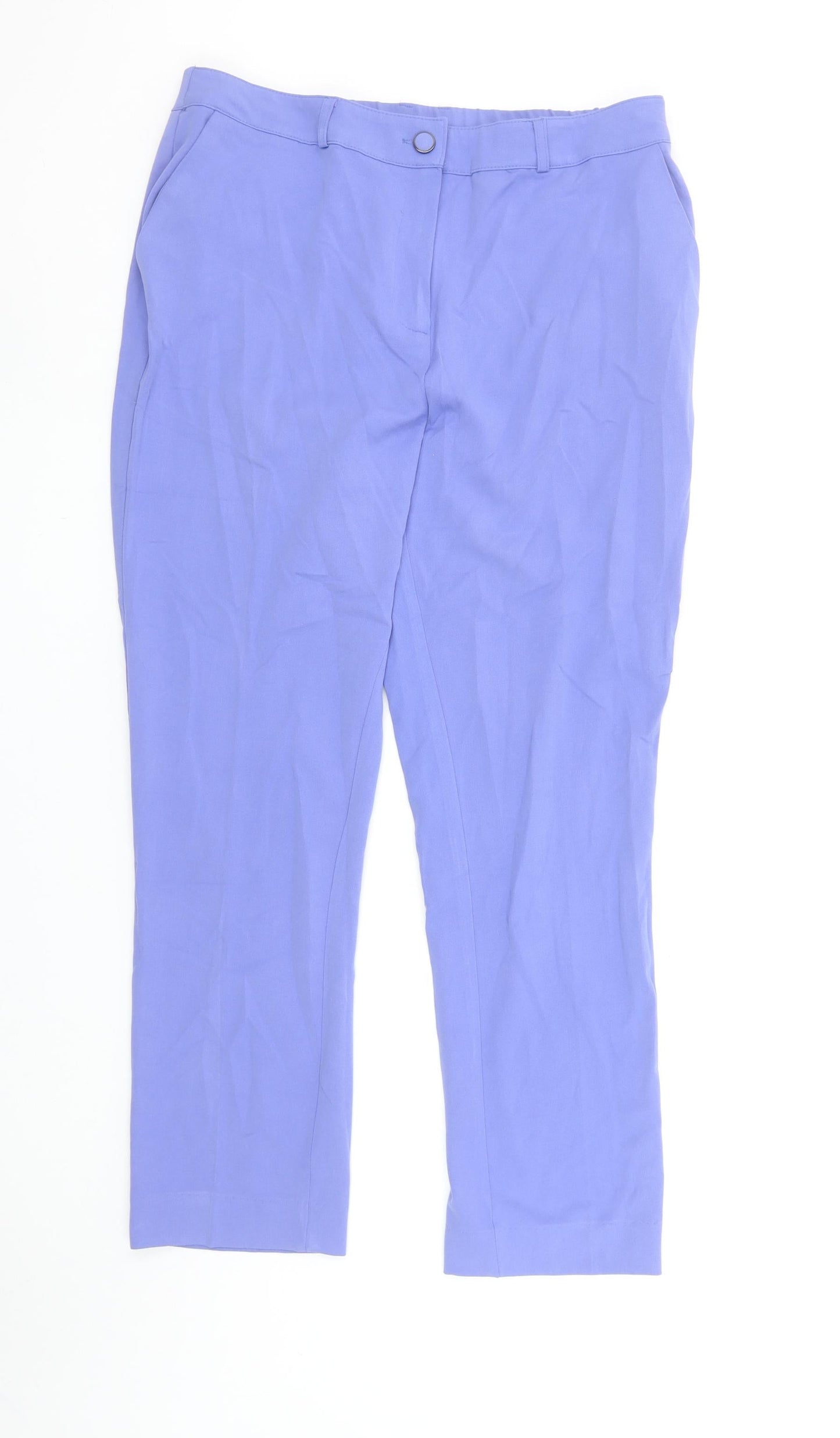 Damart Women’s Purple Chino Trousers Size 16 Straight Leg Stretch