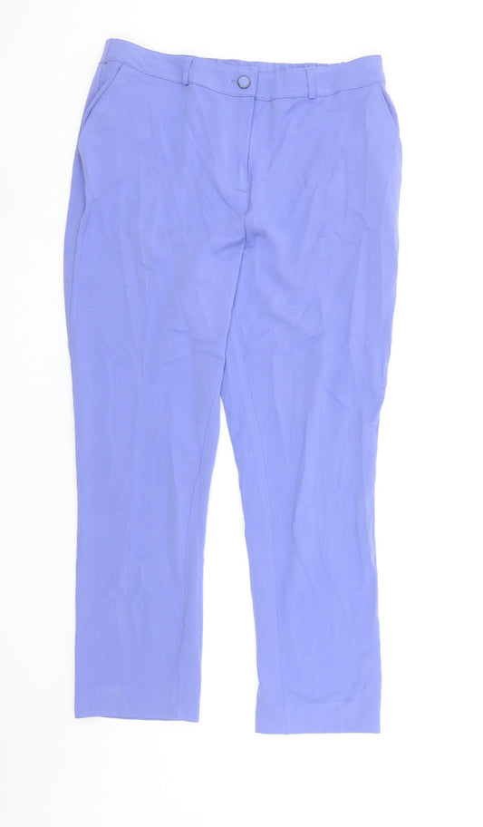 Damart Women’s Purple Chino Trousers Size 16 Straight Leg Stretch