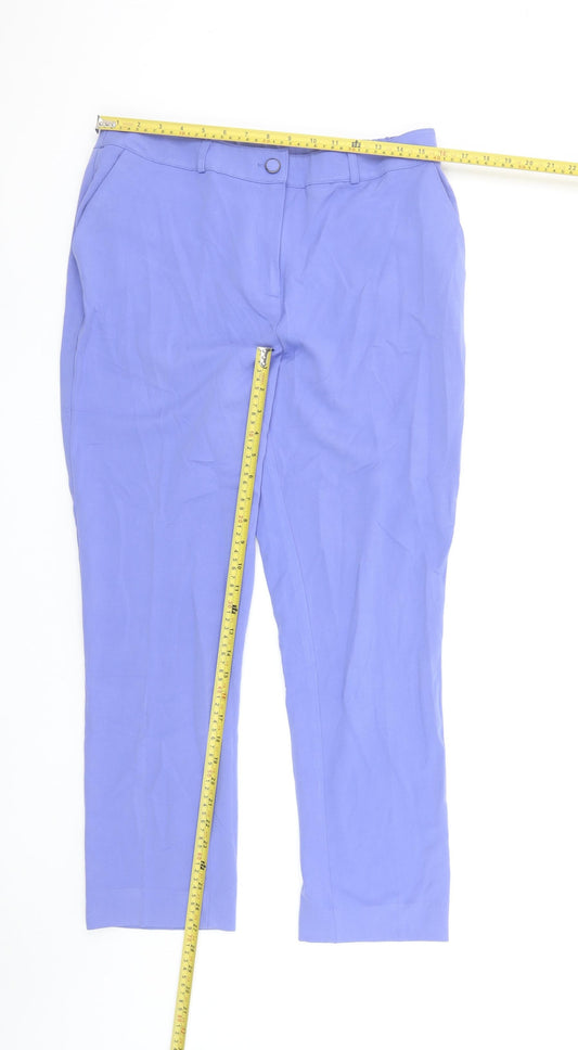 Damart Women’s Purple Chino Trousers Size 16 Straight Leg Stretch