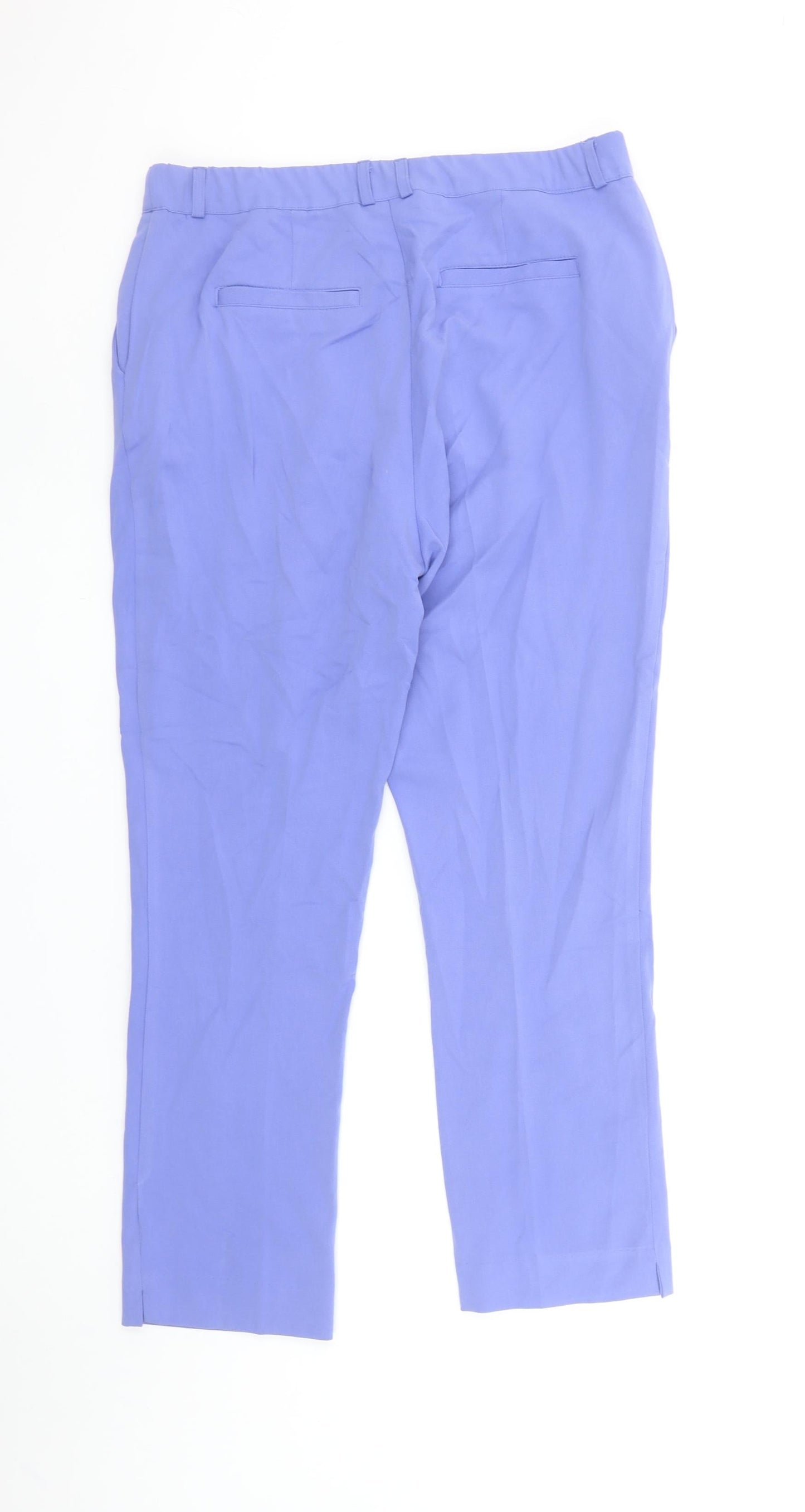 Damart Women’s Purple Chino Trousers Size 16 Straight Leg Stretch