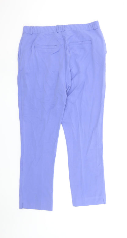 Damart Women’s Purple Chino Trousers Size 16 Straight Leg Stretch