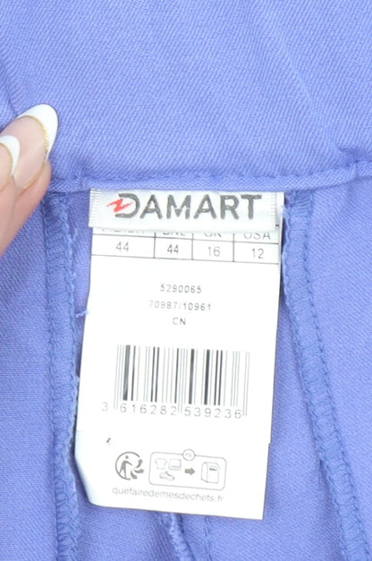 Damart Women’s Purple Chino Trousers Size 16 Straight Leg Stretch