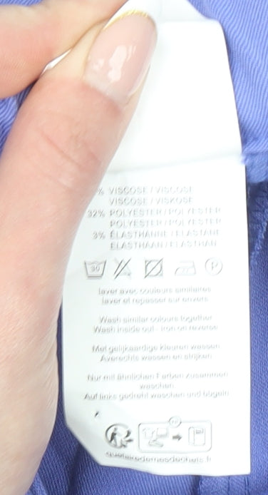 Damart Women’s Purple Chino Trousers Size 16 Straight Leg Stretch