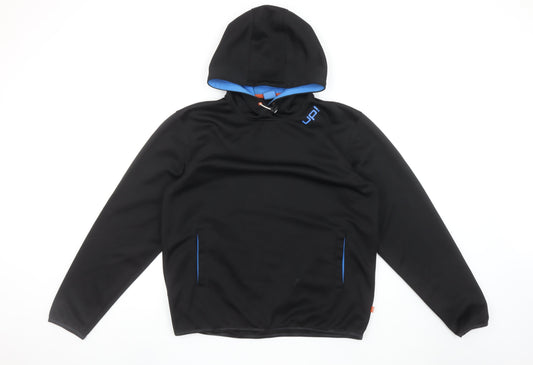 Volkswagen Mens Black Pullover Hoodie L All Seasons Polyester