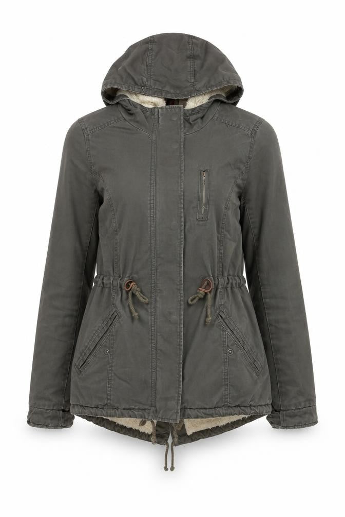 Womens UK Size 8 H&M Green Parka Coat
