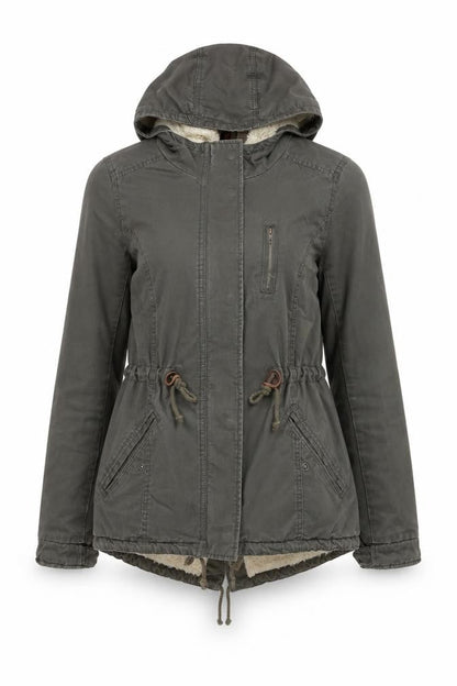 Womens UK Size 8 H&M Green Parka Coat