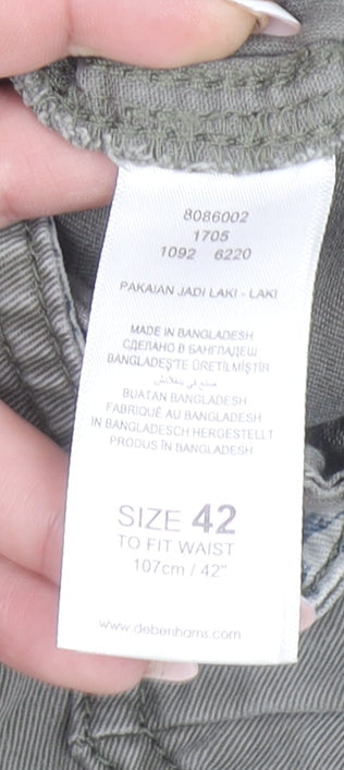 Mantaray Men's Green Cargo Shorts Size 42 Cotton Casual Outdoor