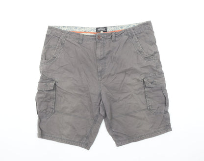 Mantaray Men's Grey Cargo Shorts Size 42 Regular Cotton Blend