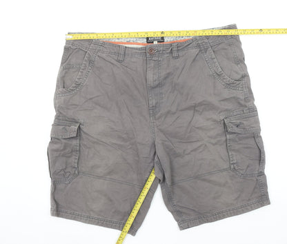 Mantaray Men's Grey Cargo Shorts Size 42 Regular Cotton Blend