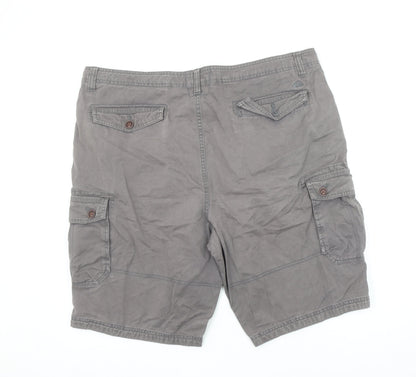 Mantaray Men's Grey Cargo Shorts Size 42 Regular Cotton Blend