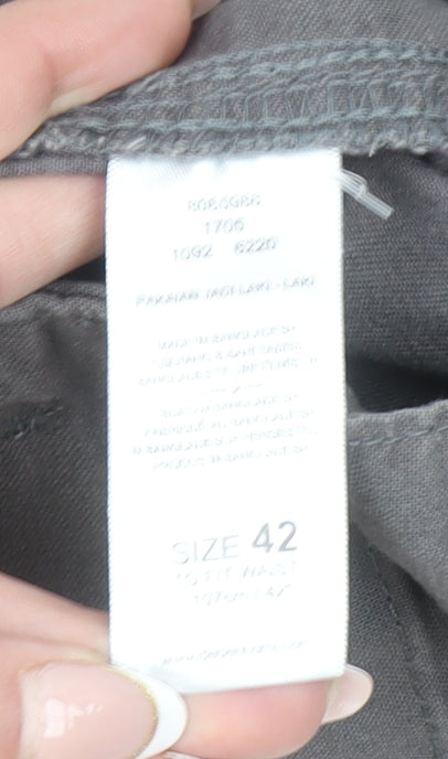 Mantaray Men's Grey Cargo Shorts Size 42 Regular Cotton Blend