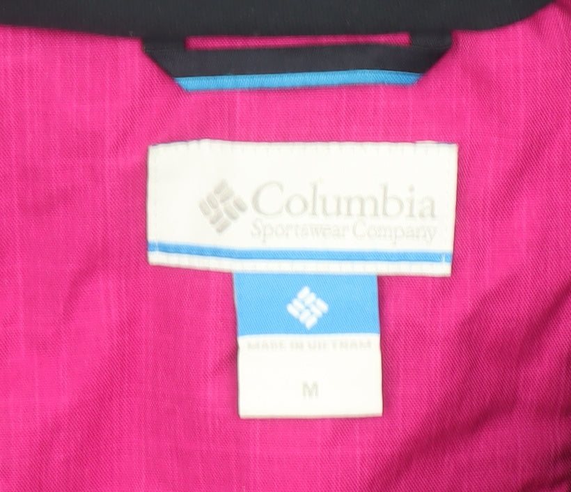 Columbia Women's Pink Ski Jacket M Waterproof Insulated Hooded