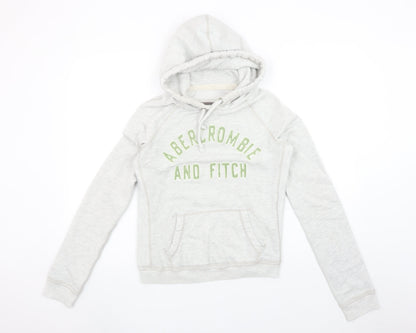 Abercrombie & Fitch Women's Grey Pullover Hoodie Medium