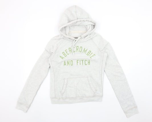 Abercrombie & Fitch Women's Grey Pullover Hoodie Medium
