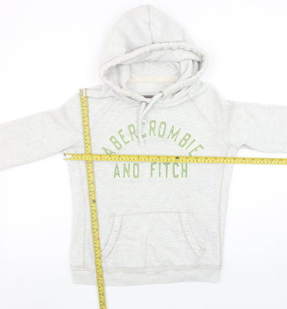 Abercrombie & Fitch Women's Grey Pullover Hoodie Medium