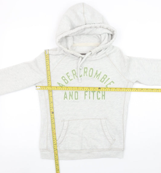 Abercrombie & Fitch Women's Grey Pullover Hoodie Medium