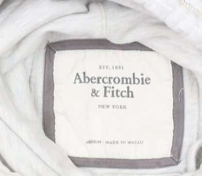 Abercrombie & Fitch Women's Grey Pullover Hoodie Medium