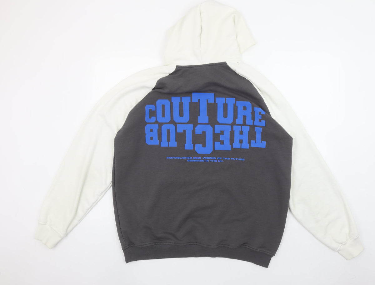 Mens UK Size M Couture Grey Pullover Hoodie