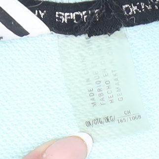DKNY Sport Women’s Mint Green Cotton Sweatshirt Size 10 Zip Detail