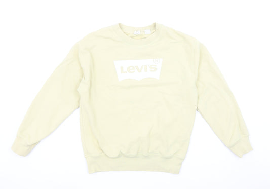 Womens UK Size S Levi's Beige Pullover Sweatshirt