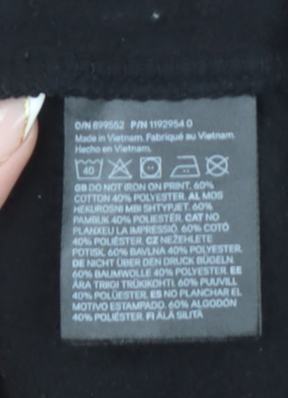 Teens UK Size 14 H&M Black Pullover Hoodie
