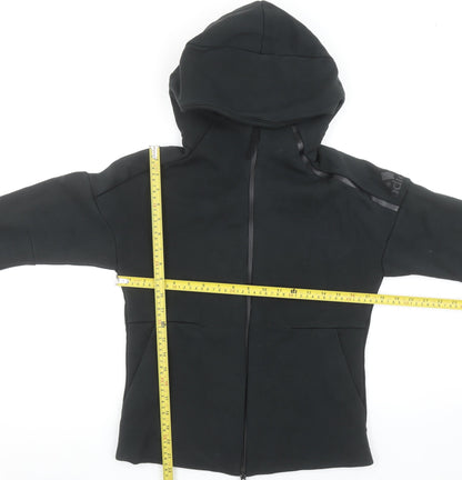 Girls UK Size 12-13 Years adidas Black Full Zip Hoodie