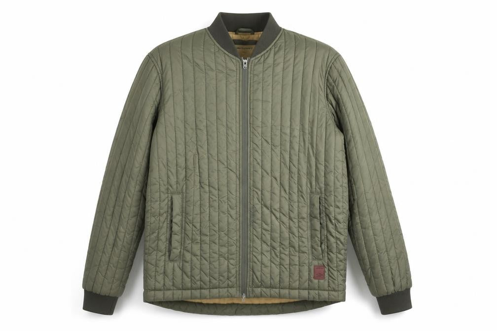 Mens UK Size L JACK & JONES Green Bomber Jacket