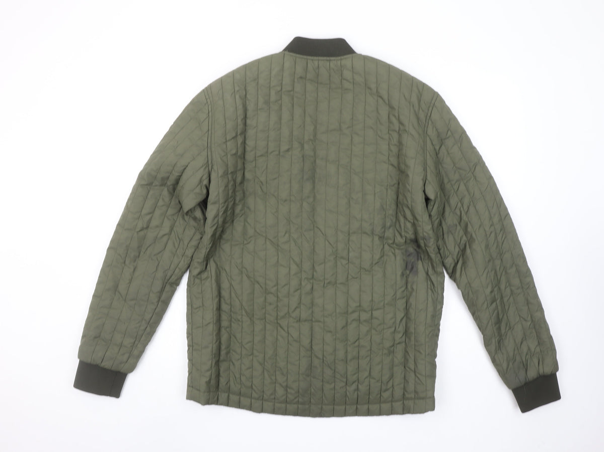 Mens UK Size L JACK & JONES Green Bomber Jacket