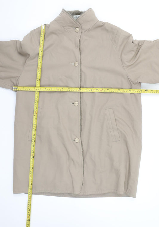 Womens UK Size 14 Amari Beige Overcoat