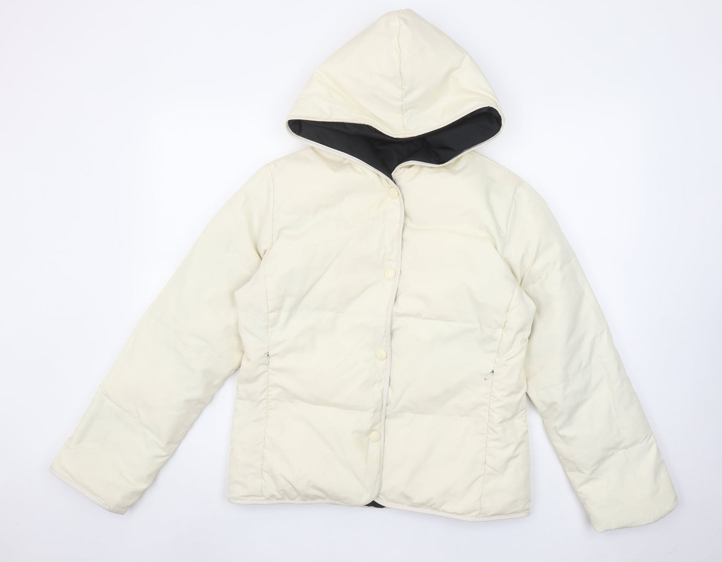 Womens UK Size M G.L. Ivory Puffer Jacket