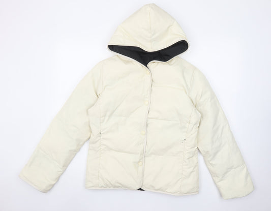 Womens UK Size M G.L. Ivory Puffer Jacket