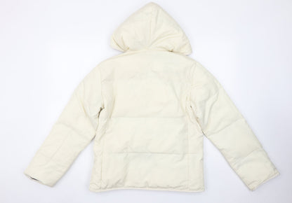 Womens UK Size M G.L. Ivory Puffer Jacket
