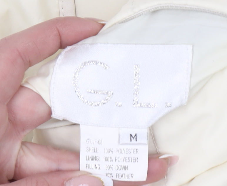 Womens UK Size M G.L. Ivory Puffer Jacket