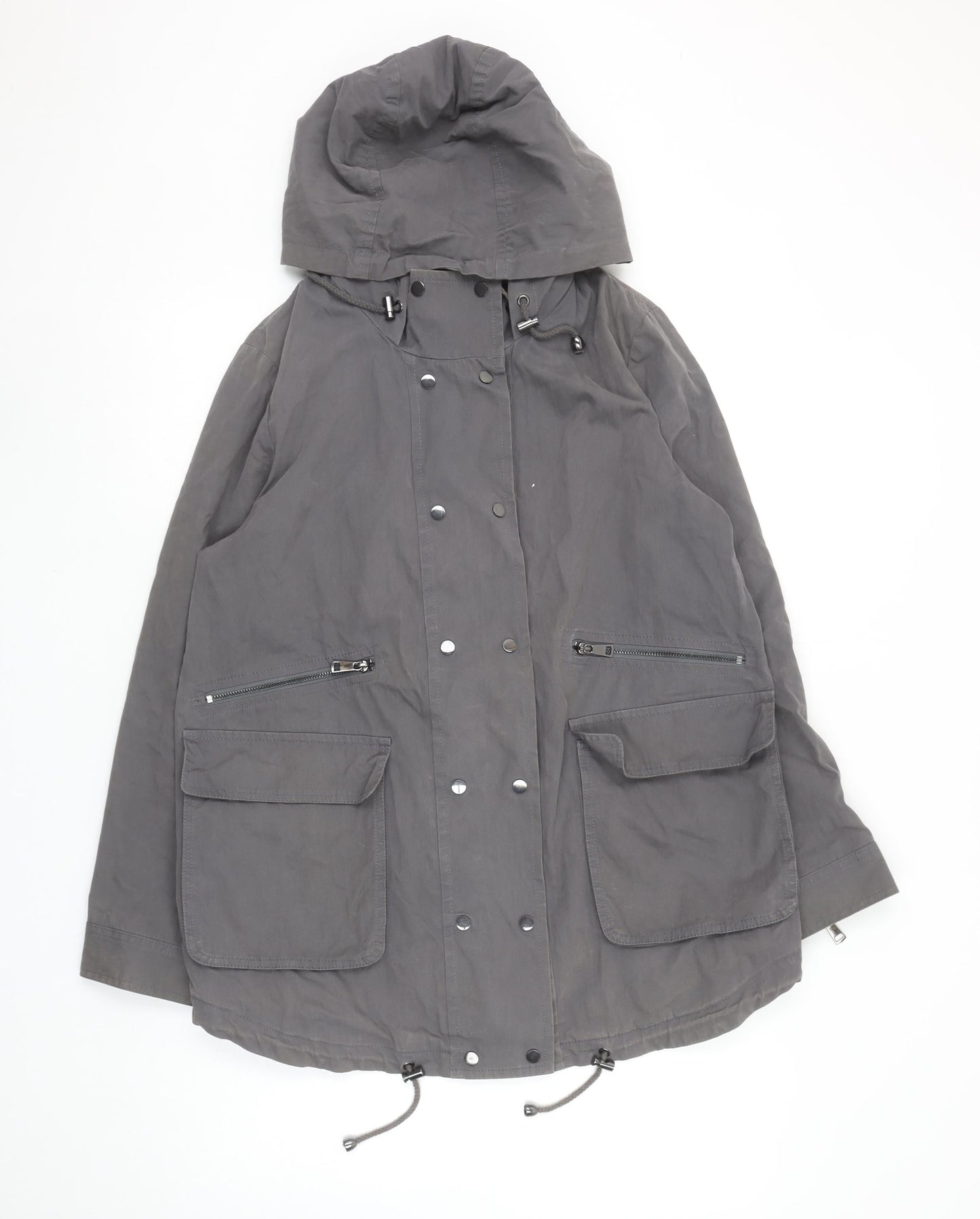 Womens UK Size 12 Mint Velvet Grey Parka Coat