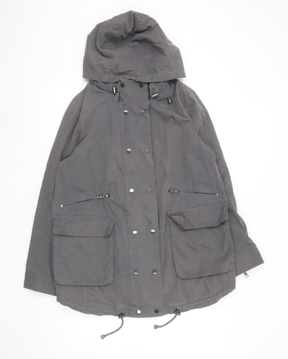 Womens UK Size 12 Mint Velvet Grey Parka Coat