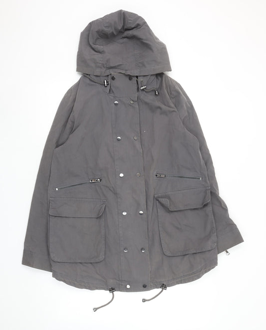 Womens UK Size 12 Mint Velvet Grey Parka Coat