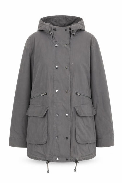Womens UK Size 12 Mint Velvet Grey Parka Coat