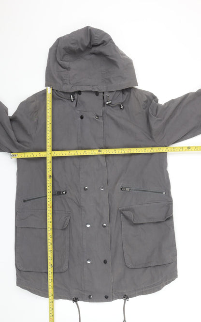 Womens UK Size 12 Mint Velvet Grey Parka Coat