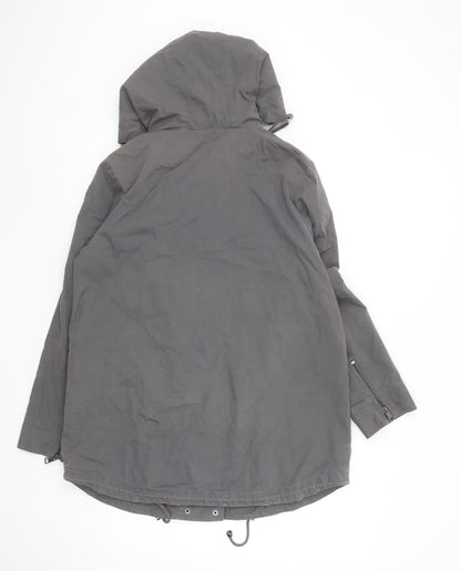 Womens UK Size 12 Mint Velvet Grey Parka Coat
