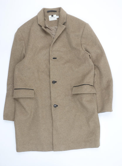 Unisex Adults UK Size 2XL Topman Beige Overcoat
