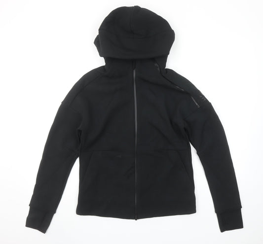 Adidas Women's Black Full Zip Hoodie Medium Cotton Blend