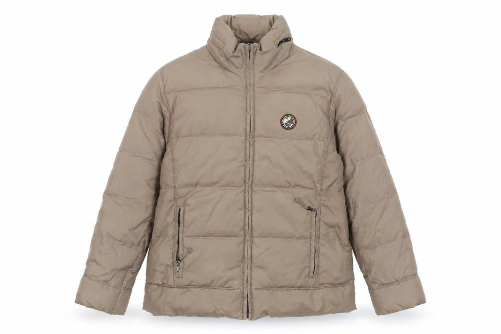 Mens UK Size S Abrams Brown Puffer Jacket
