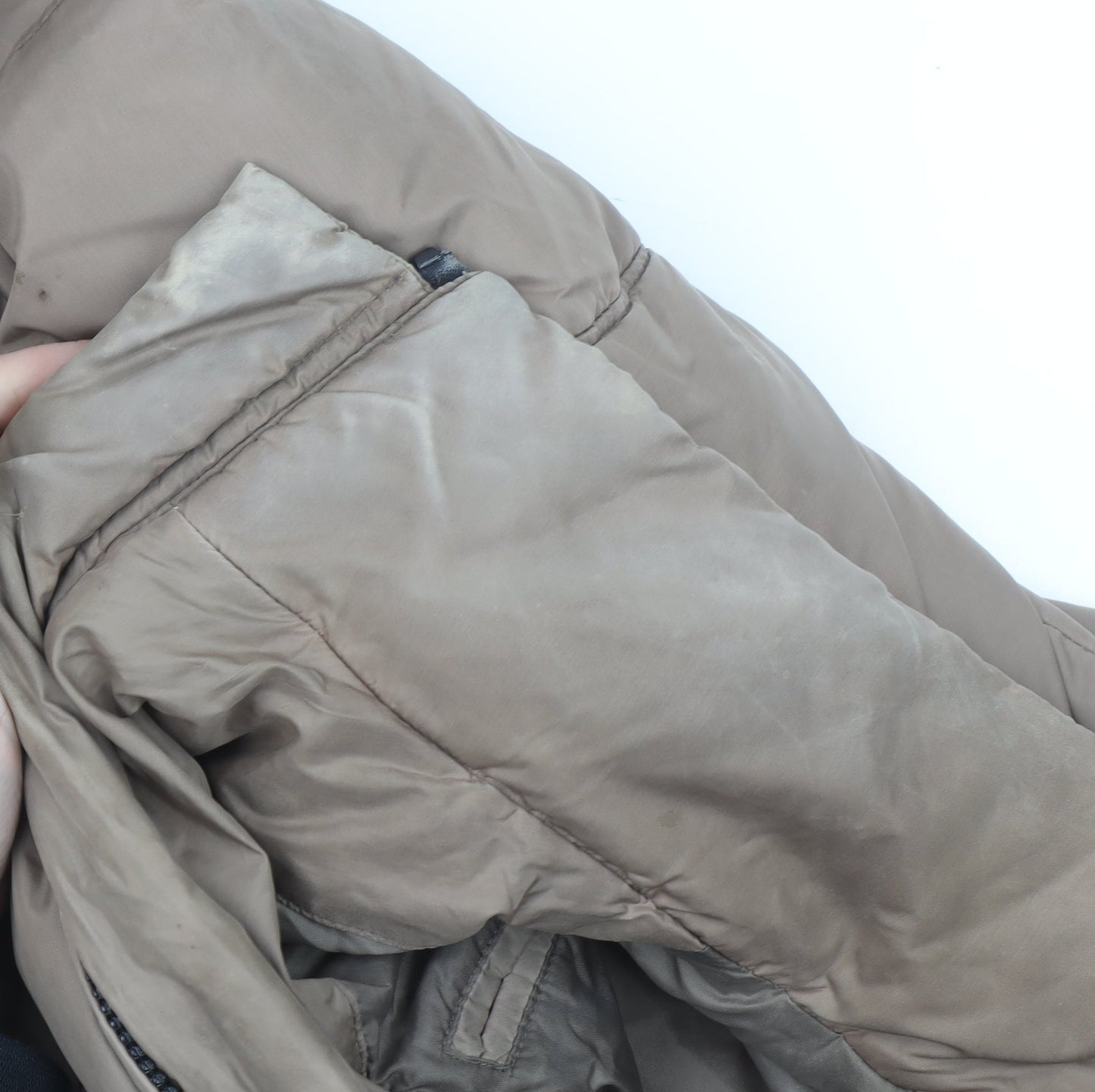 Abrams Men's Brown Puffer Jacket S Down Fill Winter Coat