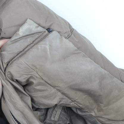 Abrams Men's Brown Puffer Jacket S Down Fill Winter Coat